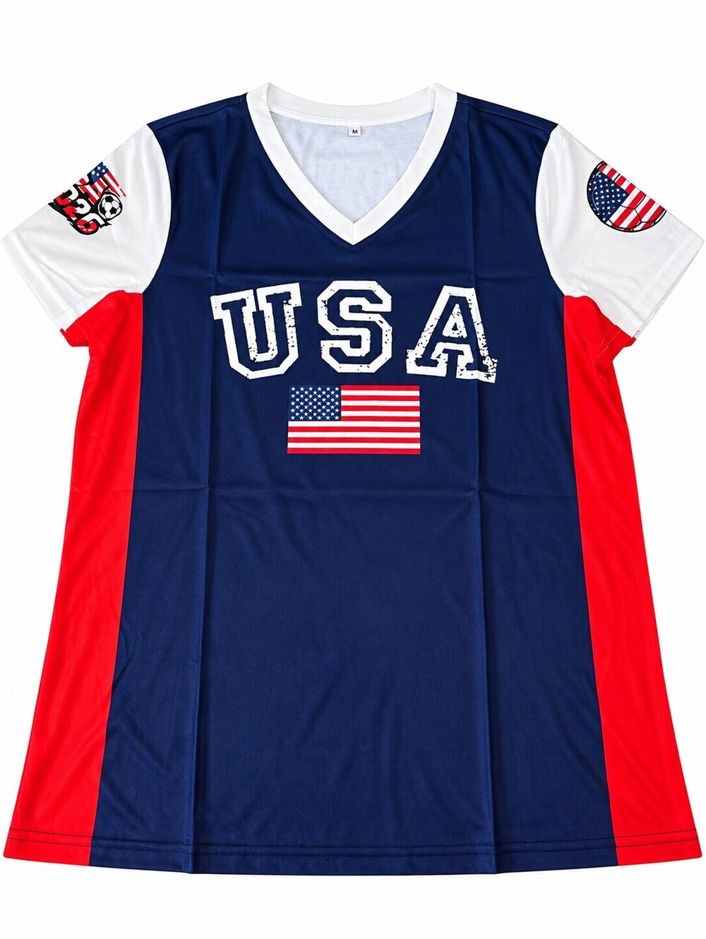 USA Soccer Cup 2026 Dark Blue V-Neck T-Shirt Medium